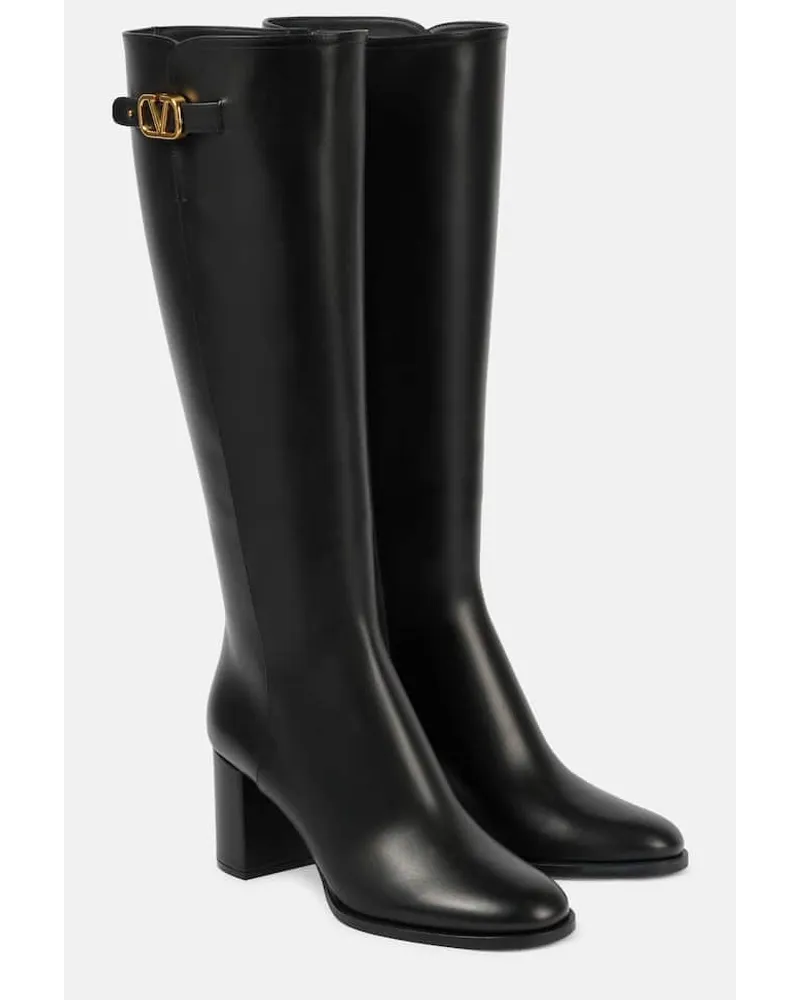Valentino Garavani Stivali VLogo Signature in pelle Nero