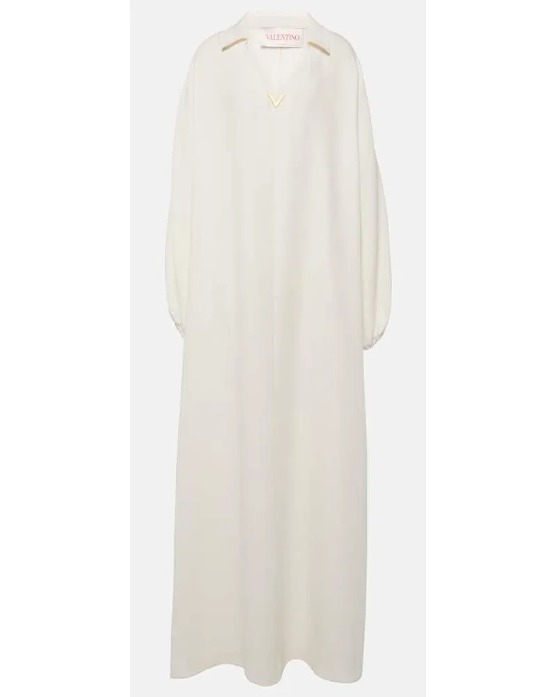 Valentino Garavani Abito lungo in seta cady couture Bianco