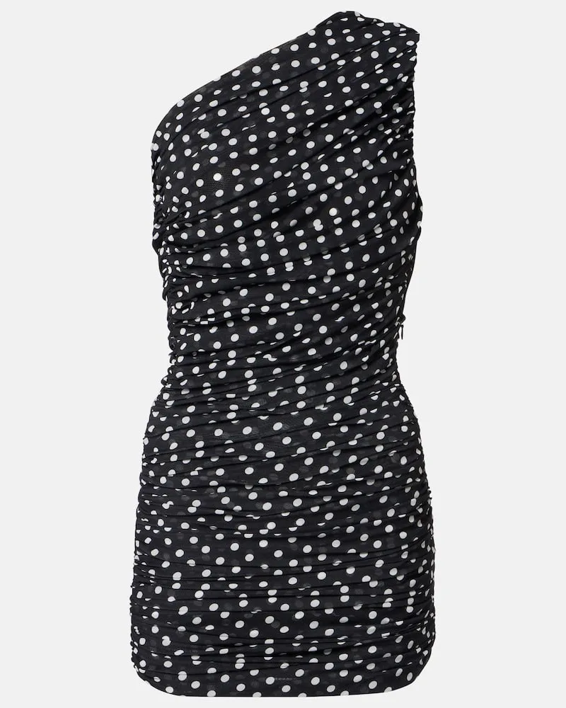 Patou Abito corto monospalla a pois Blu