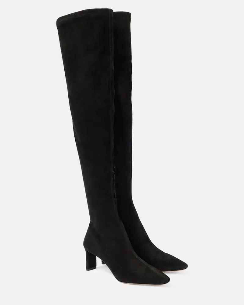 Aquazzura Stivali Zenn 65 in suede Nero