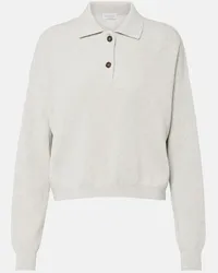 Brunello Cucinelli Pullover in cotone a coste Bianco