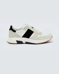 Tom Ford Sneakers Jagga con suede Bianco