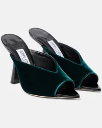 Jimmy Choo Mules Maryanne 100 in velluto Verde