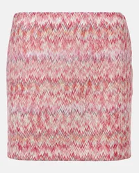 Missoni Minigonna a vita alta a zig-zag Rosa