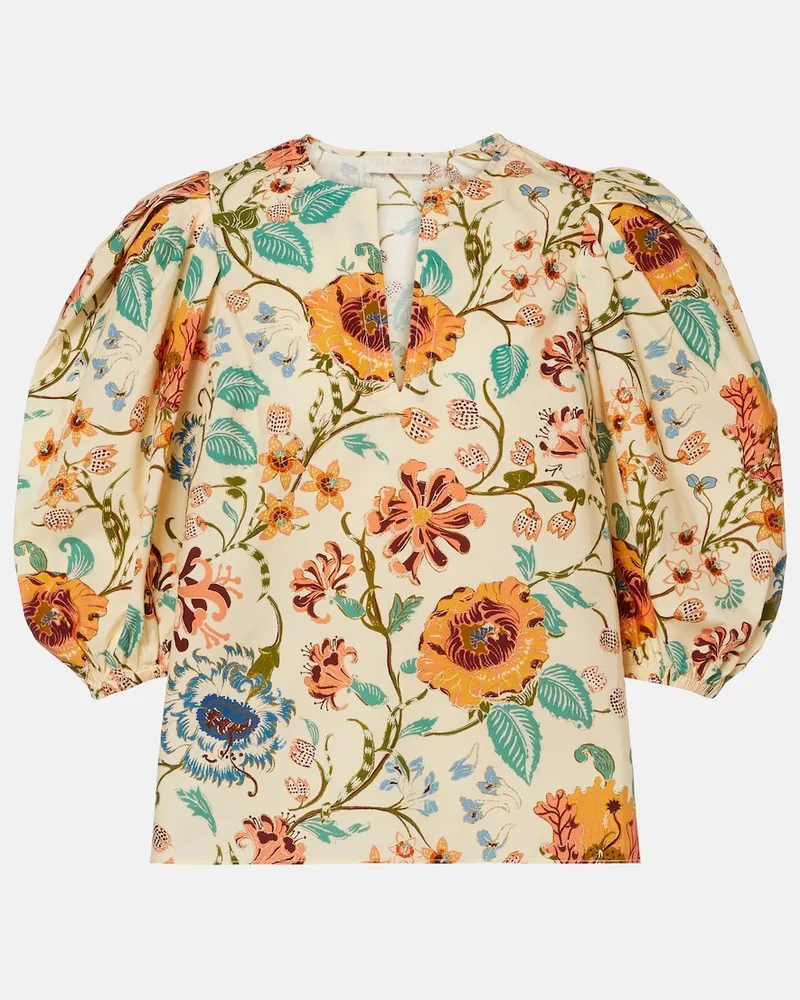 Ulla Johnson Top Florielle in cotone con stampa floreale Multicolore