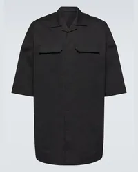 Rick Owens Camicia Magnum Tommy in popeline Nero