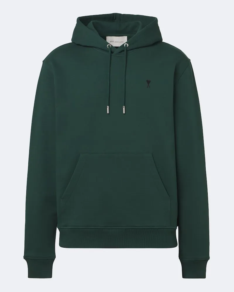 AMI Paris Felpa Ami de Cœur in jersey di cotone Verde
