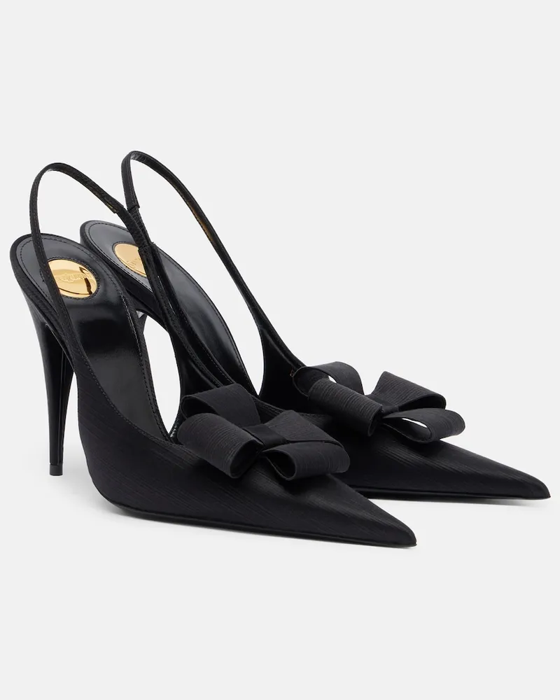 Saint Laurent Pumps slingback Tea con fiocco Nero