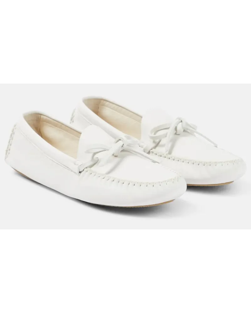 The Row Mocassini Lucca in pelle Bianco