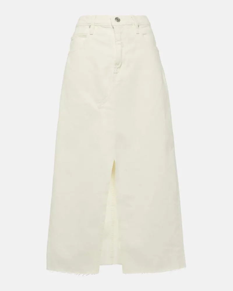 Frame Denim Gonna di jeans The Midaxi Bianco