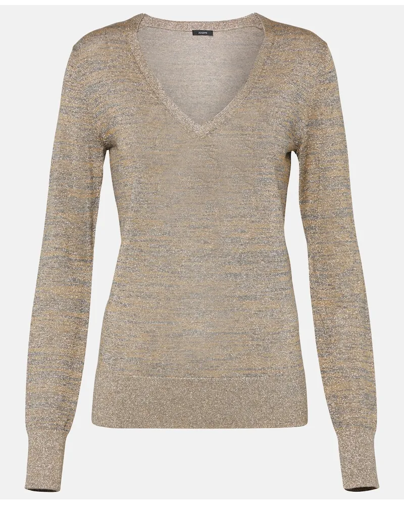Joseph Pullover in LurexÂ Beige