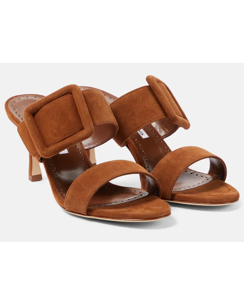 Manolo Blahnik Mules Gable in suede Marrone