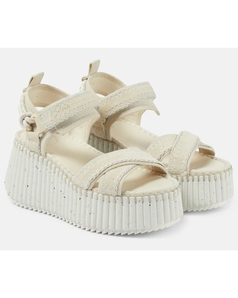 Chloé ChloÃ© Sandali Nama in pelle Bianco