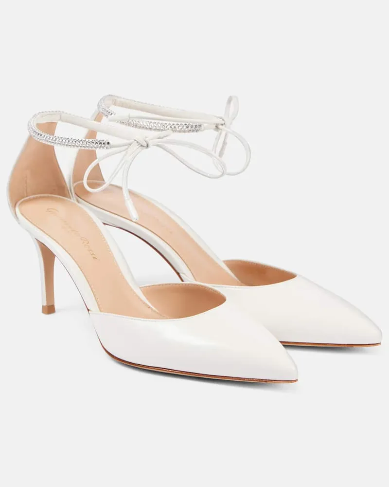 Gianvito Rossi Bridal - Pumps Montecarlo D'Orsay 70 in pelle Bianco
