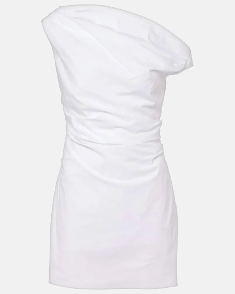 STAUD Abito corto Phare in cotone Bianco