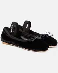 Miu Miu Ballerine in velluto Nero