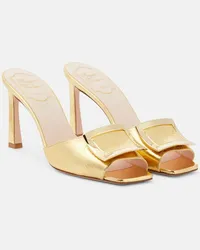 Roger Vivier Sandali Trumpet in pelle metallizzata Oro