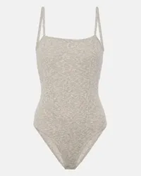 Magda Butrym Body in lino e cotone Grigio