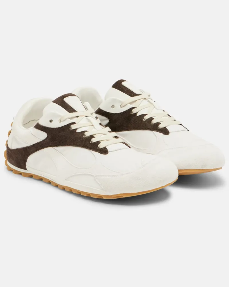 Bottega Veneta Sneakers Orbit Flash con suede Bianco