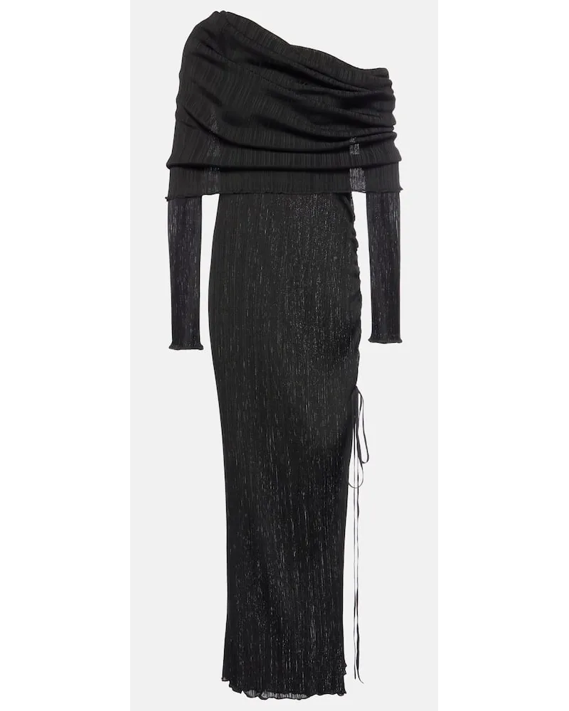 Alaïa AlaÃ¯a Abito lungo con scollo bardot Bianco