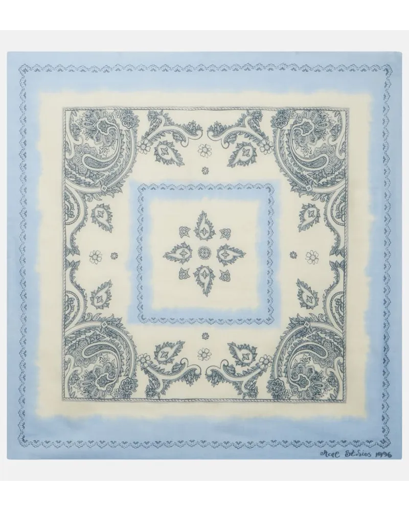 Acne Studios Foulard in lana con stampa Multicolore