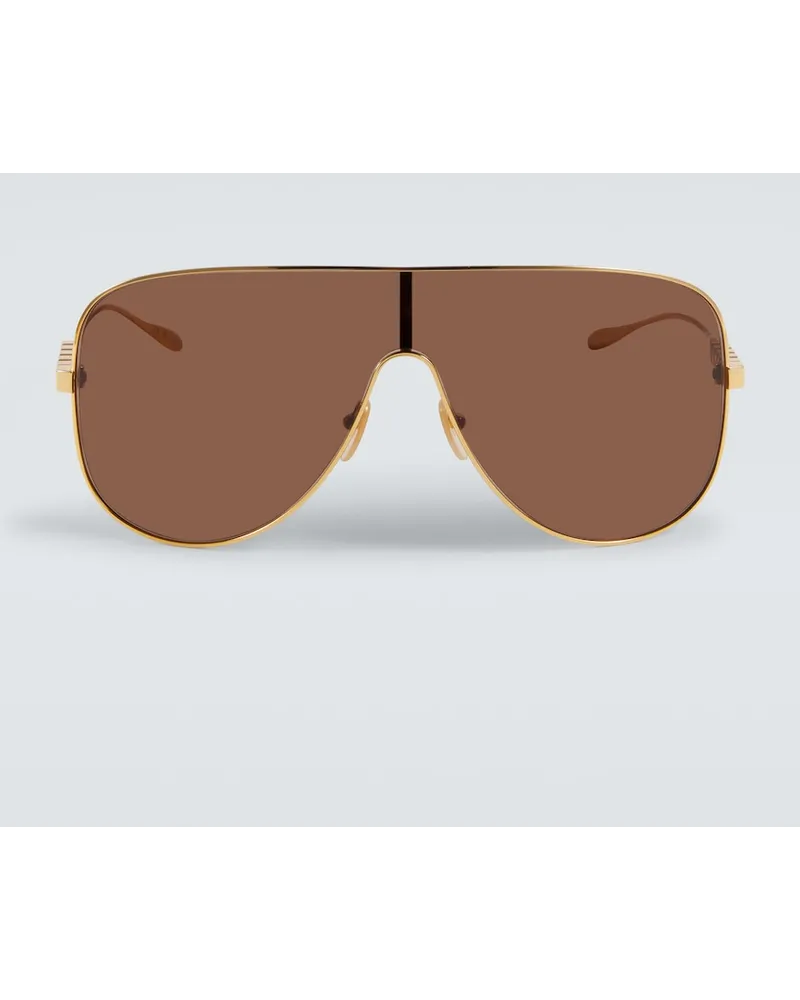 Gucci Occhiali da sole Mask Frame Marrone