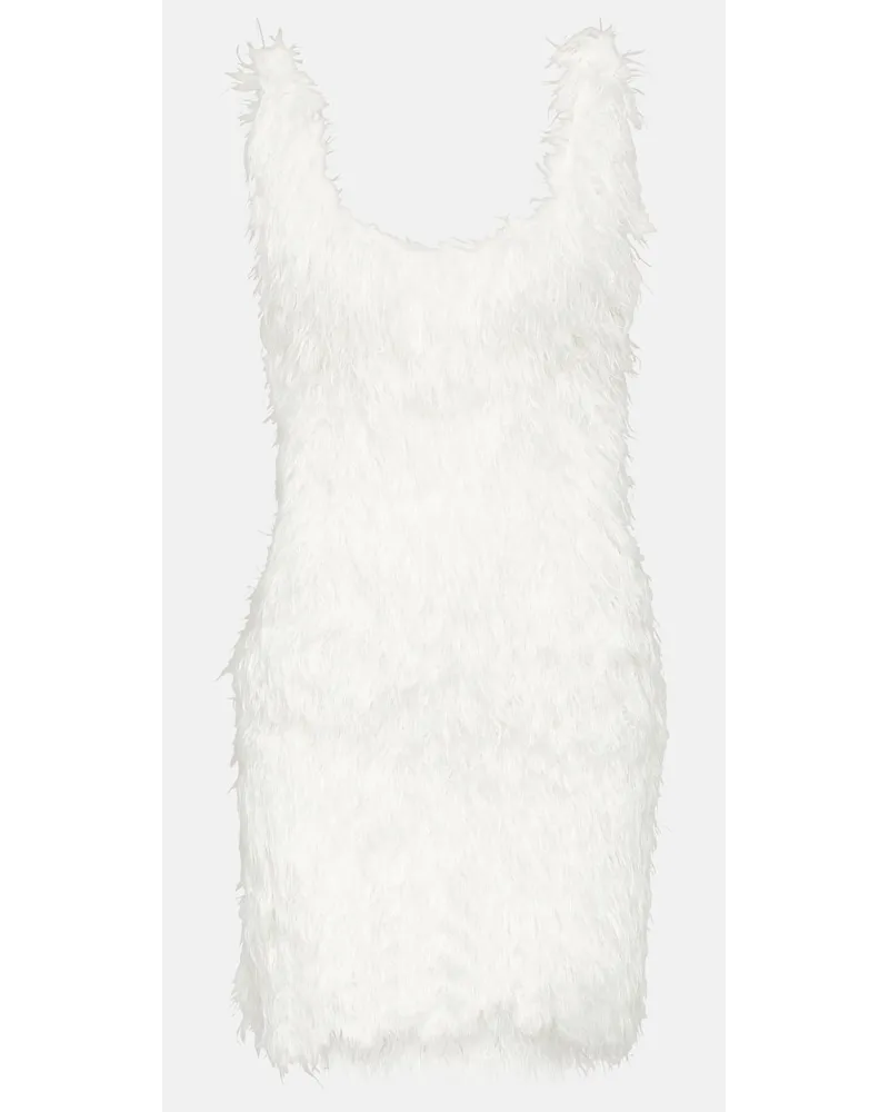 COPERNI Miniabito con piume Bianco