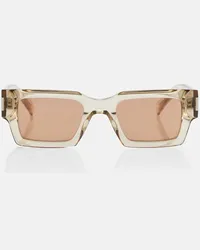 Saint Laurent Occhiali da sole rettangolari SL 572 Beige