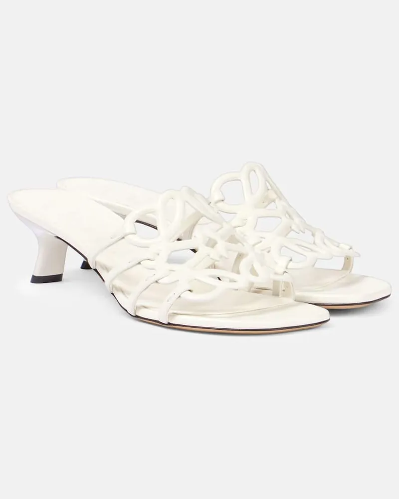 Loewe Mules Anagram in pelle Bianco