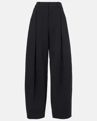 Jacquemus Pantaloni a gamba larga Paseo a pieghe Nero