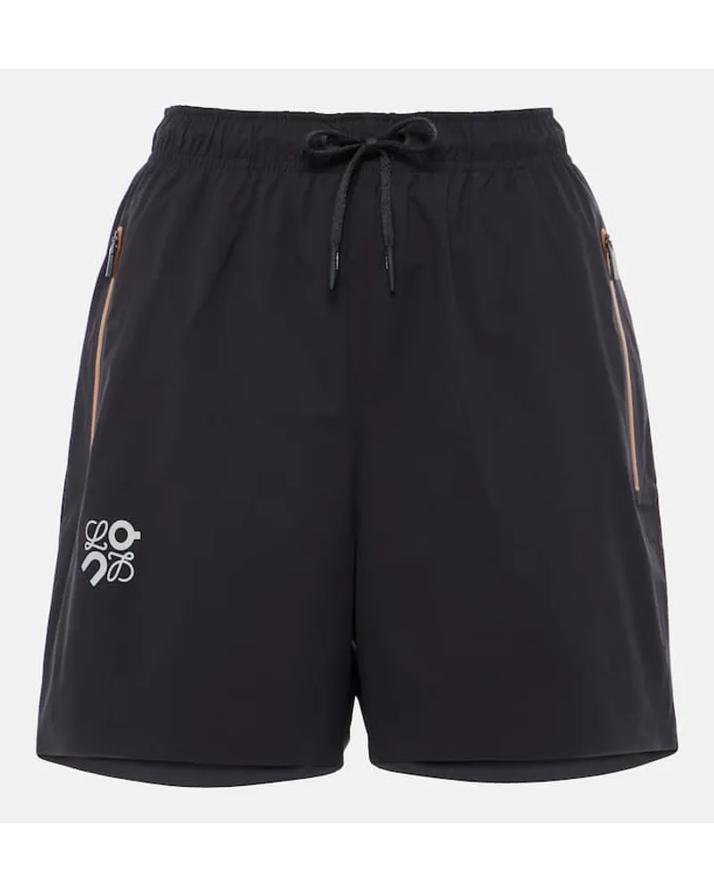 Loewe x On - Shorts con logo Nero