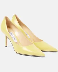 Jimmy Choo Pumps Love 85 in pelle con logo Giallo