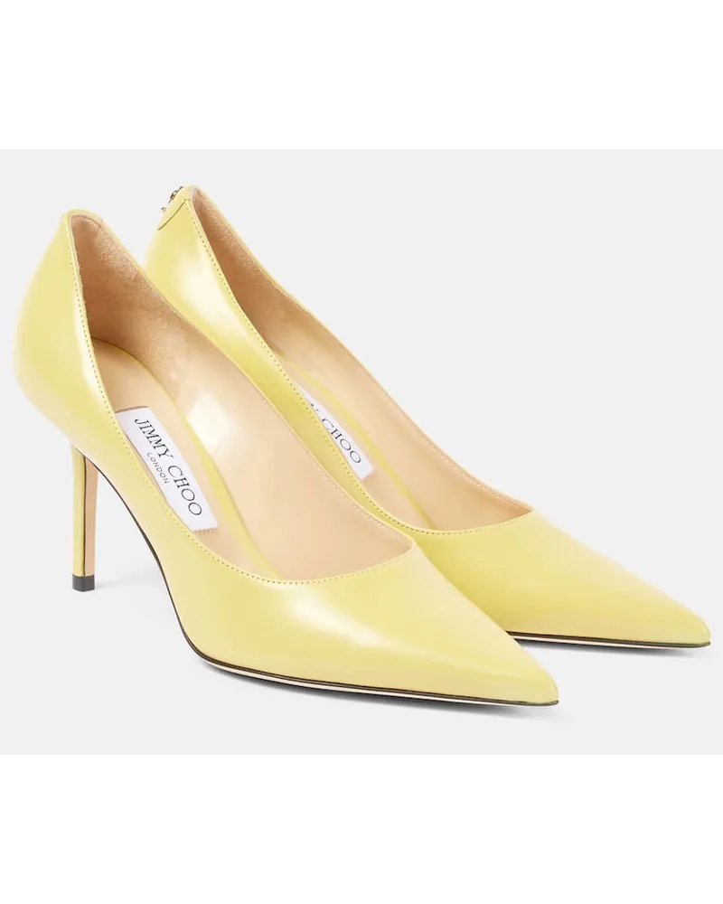 Jimmy Choo Pumps Love 85 in pelle con logo Giallo