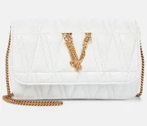 Versace Borsa a tracolla Virtus Small in pelle Bianco