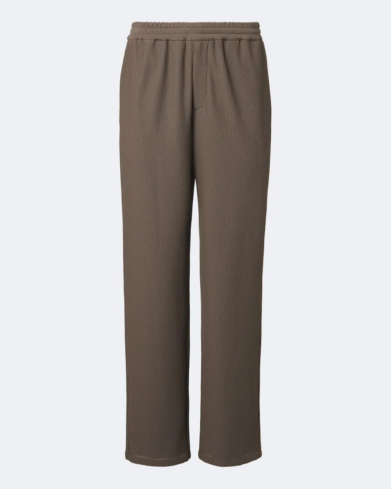 Giorgio Armani Pantaloni regular in maglia waffle Grigio