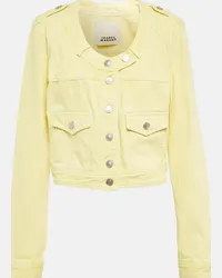 Isabel Marant Giacca di jeans cropped Valene Giallo