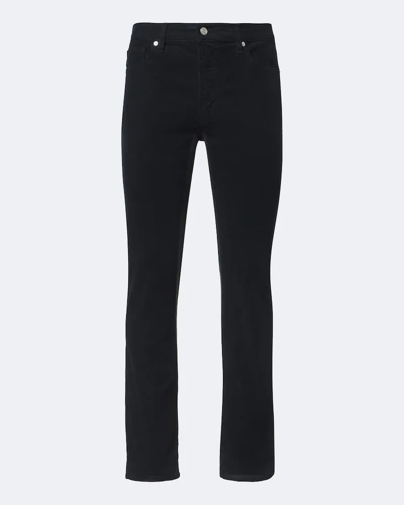 Frame Denim Pantaloni Modern in velluto di cotone a coste Blu