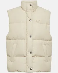 Prada Gilet imbottito con logo Beige