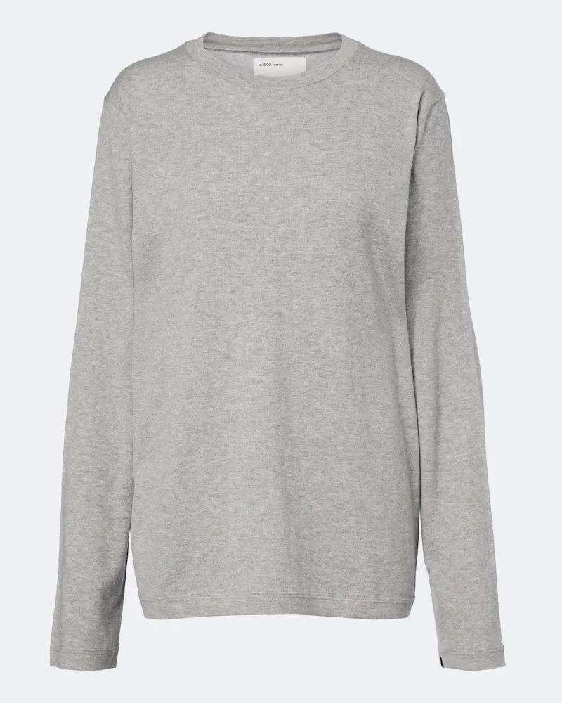 extreme cashmere Top N°500 Jones in cotone e cashmere Grigio