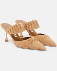 Manolo Blahnik Mules Circeamu 70 in suede Beige