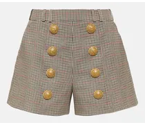 Shorts in misto lana principe di Galles