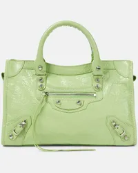 Balenciaga Borsa a spalla Le City Small in pelle Verde