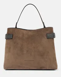 Brunello Cucinelli Borsa in suede Beige