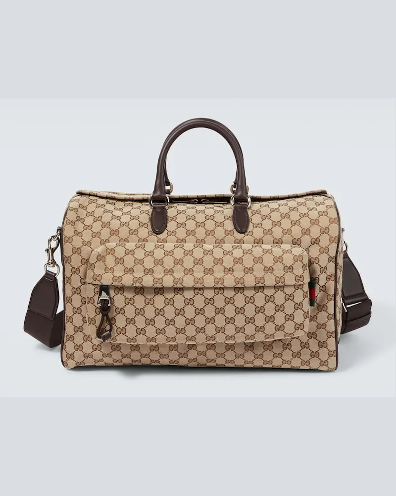 Gucci Borsa a spalla Mini in canvas GG Nero