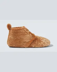 Loewe Stivaletti Lago in shearling Marrone