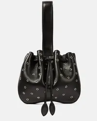 Alaïa Alaïa Clutch Rose Marie Mini in pelle Nero