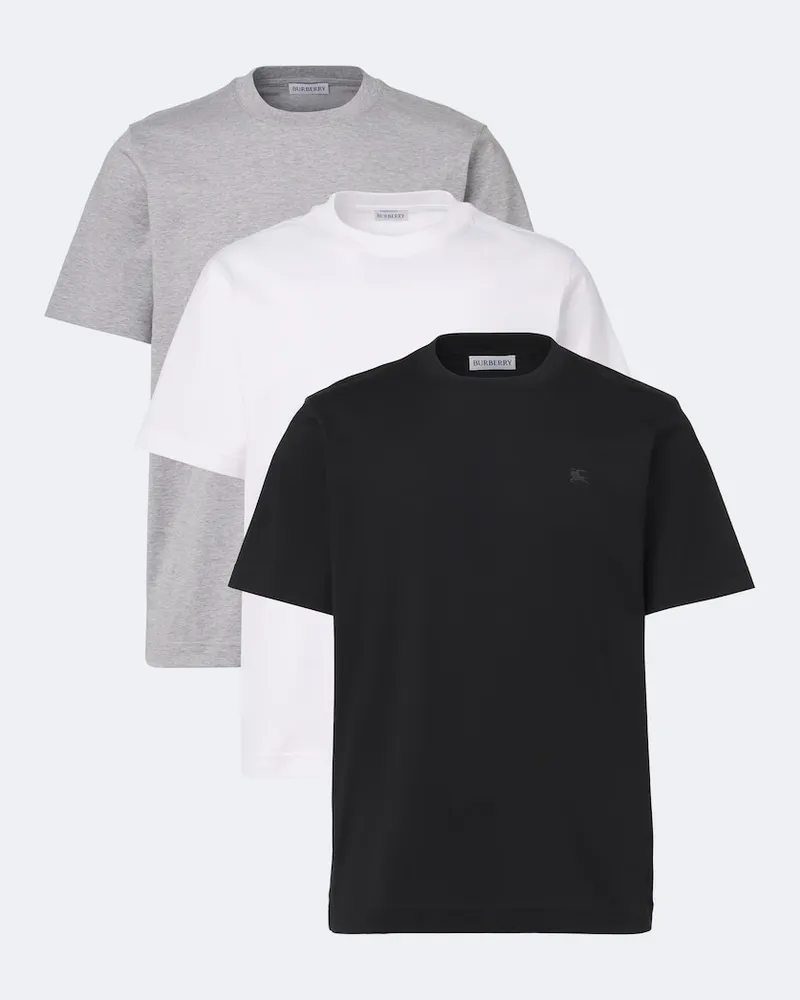Burberry T-shirt EKD in jersey di cotone Nero