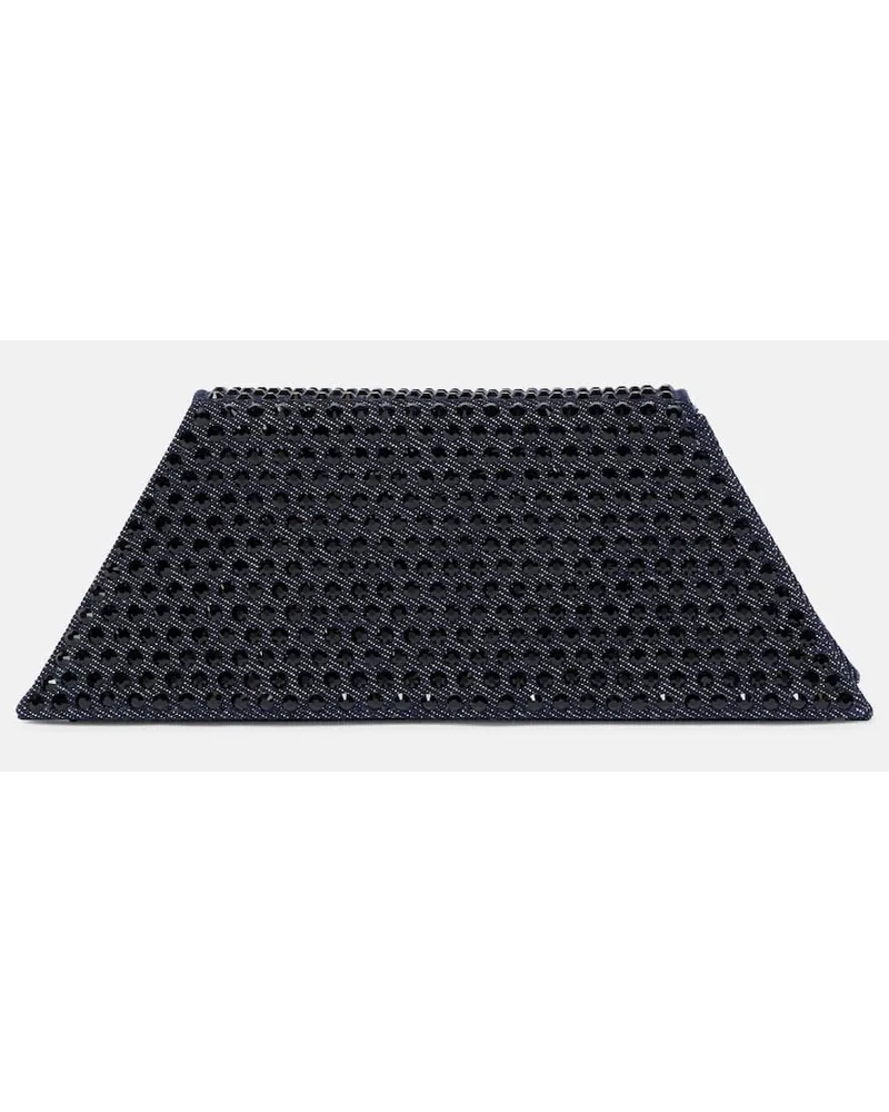 Amina Muaddi Clutch Superamini Yigit Blu