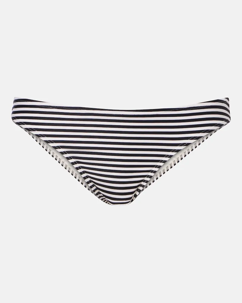 Nili Lotan Slip bikini a righe Nero