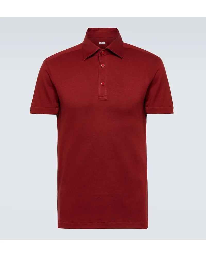 Kiton Polo Positano in cotone e cashmere Rosso